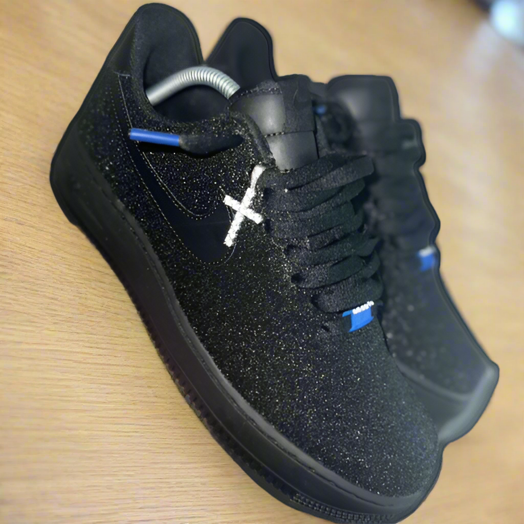 All black Glitter Air Force one custom