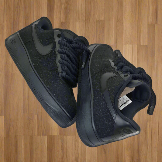All black Glitter Air Force one custom